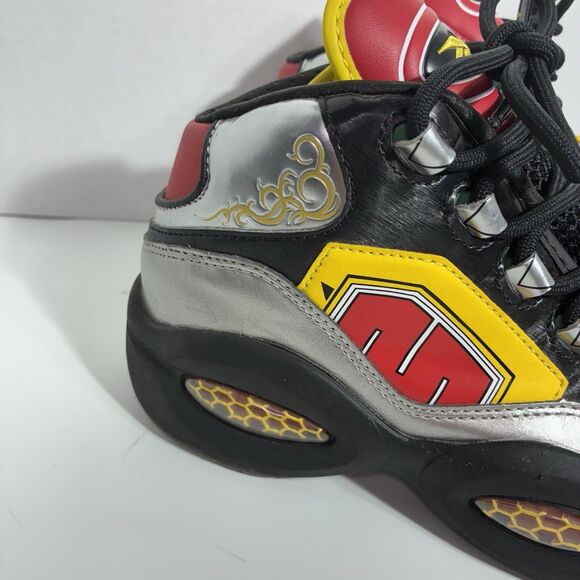 Reebok x Power Rangers Question Mid Shoes Size 7 Voltron Megazord Rare GY0590 - Picture 6 of 16